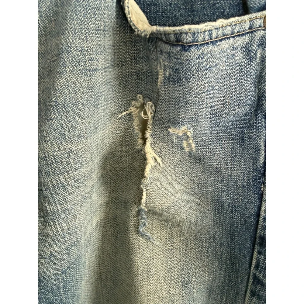 American Eagle Outfitters Men's 34x30 Blue‎ Distressed Straight Leg Denim Jeans